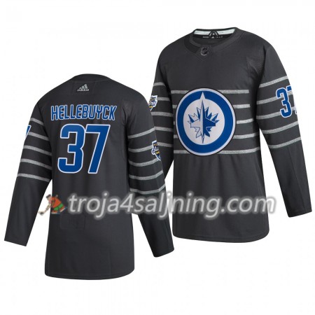 Winnipeg Jets tröja Connor Hellebuyck 37 Grå Adidas 2020 All-Star Authentic - NHL Tröjor Herr